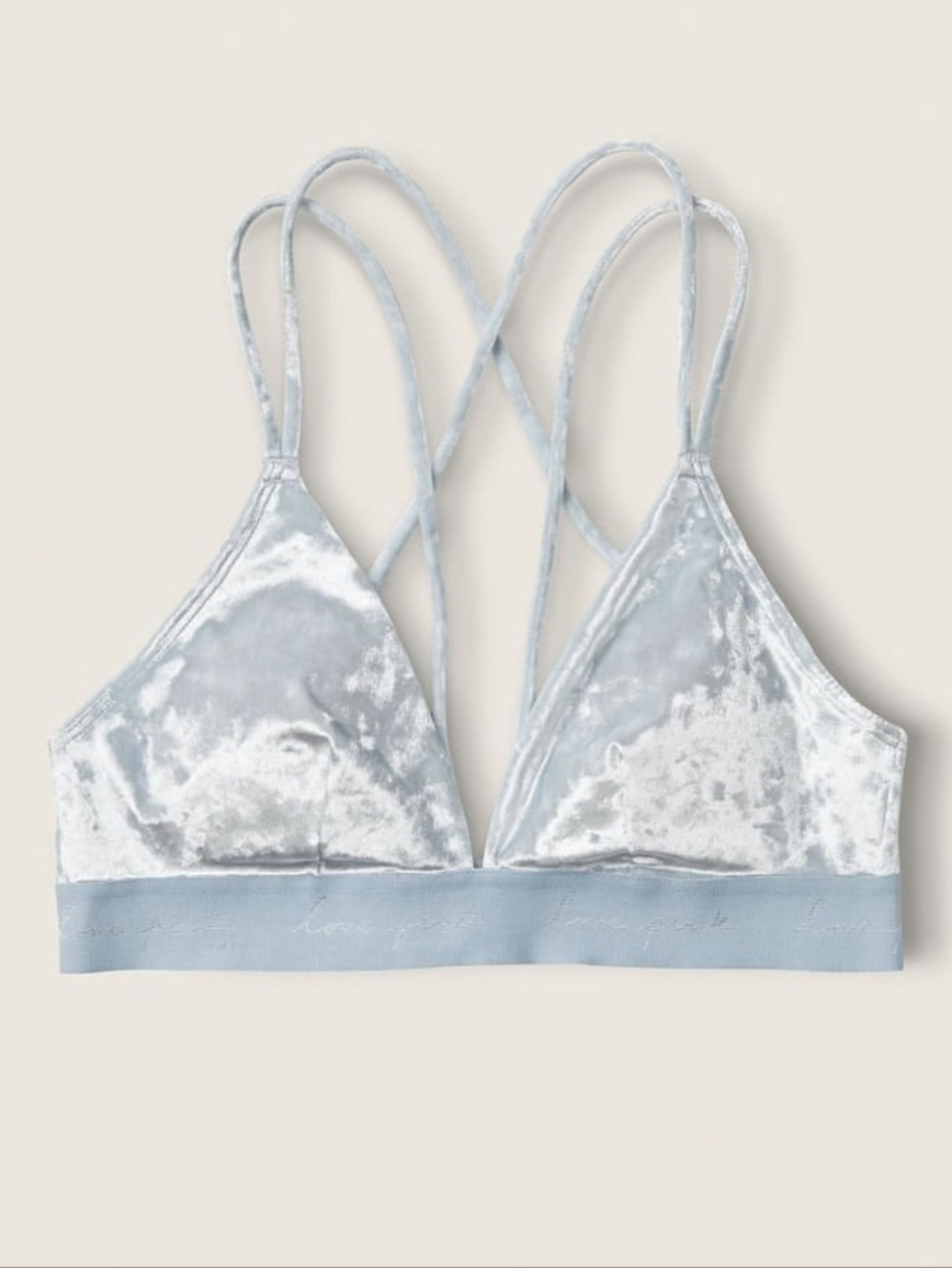 Victoria's Secret PINK Velvet Triangle Bralette  Size Medium